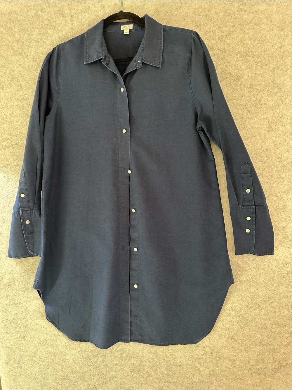 J. Crew Women’s Dark Navy Long-Sleeve Button-Down Shirt